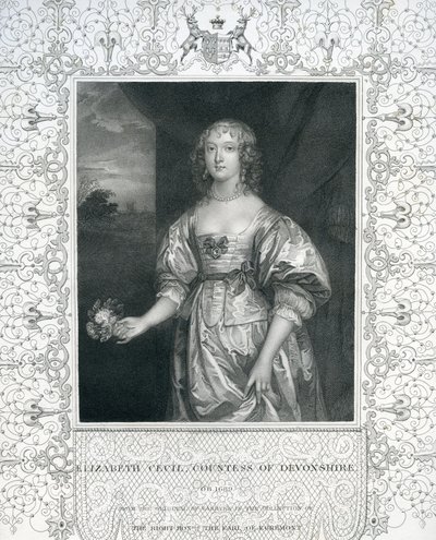 Elizabeth Cavendish, Countess of Devonshire, Mid 17th Century by Anthony van Dyck
